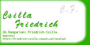 csilla friedrich business card
